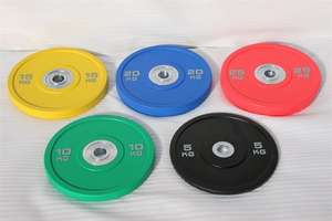 Fitness Olymp Gym Peso Competición Barbell Estándar KG Calibrado Levantamiento de pesas Parachoques Power Powerlifting Barbell Plate - Product Image 4