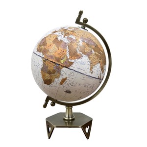 Globo Terráqueo Antiguo Vintage con Base Hexagonal <span class=keywords><strong>de</strong></span> Metal, Globo Terráqueo Giratorio <span class=keywords><strong>de</strong></span> Escritorio, Decoración para <span class=keywords><strong>el</strong></span> Hogar y <span class=keywords><strong>la</strong></span> Oficina, Regalo Educativo <span class=keywords><strong>de</strong></span> Geografía - Product Image 1