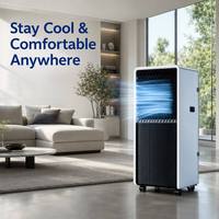Aire Acondicionado Portátil Grandcool para Uso Doméstico, 7000 BTU, 9000 BTU, 12000 BTU, 14000 BTU, Unidad de Aire Acondicionado Móvil Inteligente con Wifi, Refrigeración y Calefacción para Habitaciones