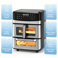 Friteuse à air intelligente multifonction sans huile 6L, four 5.6L avec écran LED, combo friteuse à air et four – Vente en gros
