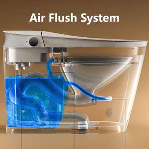 Bas <span class=keywords><strong>prix</strong></span> articles sanitaires en céramique placard à eau cuvette de toilette intelligente électrique montée au sol une pièce toilette intelligente pour villas - Product Image 2