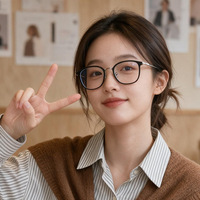 Lunettes unisexes vintage CX 2026 ultra-légères avec verres anti-lumière bleue réglables pour la myopie, monture intégrale