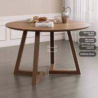 Ensemble de table à manger ronde en bois massif nordique et 4 chaises, style moderne minimaliste, meubles de cuisine, salle à manger, bureau à domicile