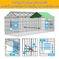 Cage d'élevage de volailles pliable, poulailler de jardin, cage d'élevage de volailles