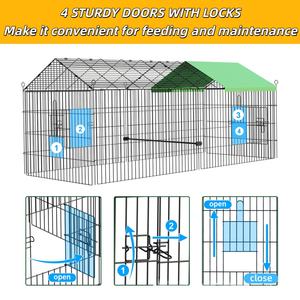 Katlanabilir Kümes Hayvanları Yetiştirme Kafesi Arka Bahçe Tavuk Kümesi Kümes Hayvanları Çiftliği Kafesi - Product Image 2