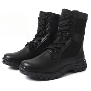 <span class=keywords><strong>Botas</strong></span> Tácticas de Senderismo de Caña Alta con Punta Redonda, Color Negro, Aptas para Uso en Exteriores en Primavera y Otoño - Product Image 3