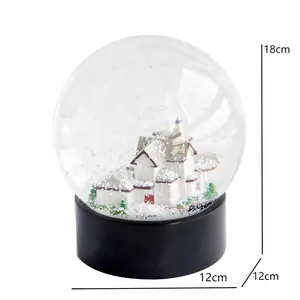 Nuevo globo de nieve grande de material de resina personalizado para la decoración del hogar DIY como regalo