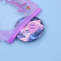 Transparent clair PVC Badge manches étanche broches Badge affichage sac pendentif Fans cadeaux bonbons Ziplock sac Badge protecteur étui