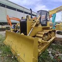 Bulldozer CAT D6G d'occasion, bulldozer sur chenilles Caterpillar D6G d'origine avec lame droite, bon état, matériel de construction à vendre