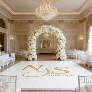 Custom Wedding Dance Floor Decals, Elegant Personalized Reception <b>Stickers</b>, Removable Custom Vinyl <b>Sticker</b> for Floor - Product Image 3