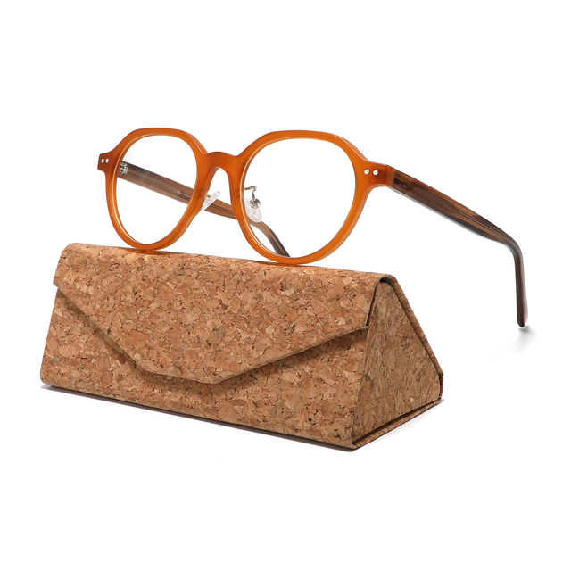 Vintage Fashion Women Optical Glasses Round Custom Logo Glasses Frames 2024
