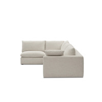Ensemble de canapés sectionnels 5 places de luxe modernes Design européen avec housse en tissu pour la maison Ensemble de canapés de salon Meubles en forme de L