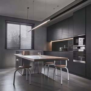 Apartment Functional Kitchen Furniture Factory Direct Flat <b>Door</b> Solid Wood Kitchen Cabinets Freestyle Design Cupboard - Product Image 1