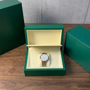 Caja de Reloj de Madera Verde de Lujo de Alta Gama OEM en Oferta, Personalizable para Marcas de Lujo, Juego Completo de Caja de Regalo para Reloj - Product Image 2