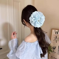 Accessoires pour cheveux unisexes de style coréen faits à la main, avec fleur en dentelle jaune et pince crabe, cadeau de mariage