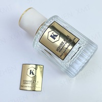 Étiquette adhésive personnalisée en relief, plaque en métal aluminium pour bouteilles de vin et de parfum, étiquettes d'emballage de haute qualité