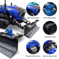 Tracteur à chenilles multifonctionnel 60HP JCZ-602 compatible avec le motoculteur, le semoir et la tondeuse