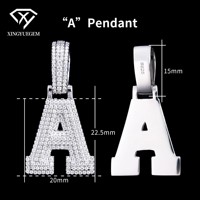 Pendentif Moissanite Certifié GRA en Argent Sterling 925 Plaqué Or Blanc, Coupe Brillante, Bijoux Hip Hop Personnalisés en Gros