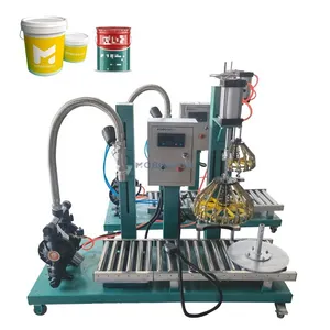 semi automated paint coating filling and capping machine