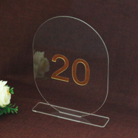 Arc transparent acrylique plaque de table de mariage or acrylique fête décoration de table de mariage