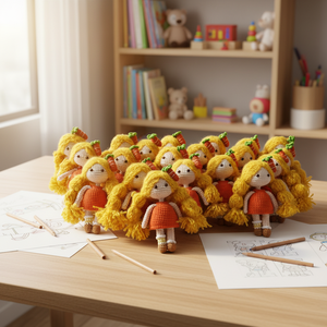 ตุ๊กตาเจ้าหญิงถักโครเชต์ทำมือจากผ้าฝ้าย ตุ๊กตาถักนุ่มนิ่มน่ารักสำหรับเด็กผู้หญิง ตุ๊กตาอามิกุมิขนนุ่ม ของสะสมตกแต่งบ้าน มีหลายตัวละคร - Product Image 3