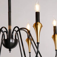 Pendentifs rétro personnalisés à LED en cristal de cuivre, éclairage à suspension au design moderne pour salle à manger et salon, lustre de campagne américaine