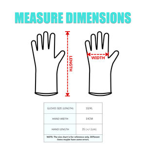 Gants de travail en caoutchouc industriel noir <span class=keywords><strong>orange</strong></span> de haute qualité 14 pouces, super épais, résistants, avec résistance aux produits chimiques en latex - Product Image 5
