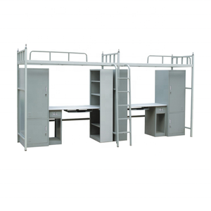 Trường học ký túc xá có thể tháo rời kim loại giường tầng với nghiên cứu bàn và tủ quần áo Giường tầng với bàn cho người lớn - Product Image 5