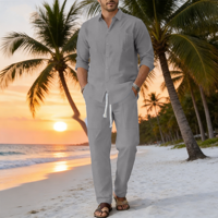 Ensemble deux pièces décontracté pour homme, printemps/été, en tissu tricoté respirant, adapté à un usage quotidien