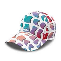 Gorra de Béisbol Curva de 6 Paneles Personalizable y Elegante con Patrones de Cono Hebreos, Ajustable, Unisex, Impresión por Transferencia de Calor, Casual para Exteriores
