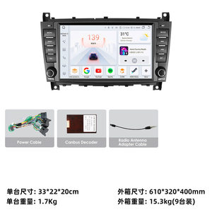 Lecteur DVD de voiture DOS 8 cœurs, <span class=keywords><strong>autoradio</strong></span> stéréo GPS WIFI, <span class=keywords><strong>petit</strong></span> écran, sans commande, pour Benz W203, coloré - Product Image 3