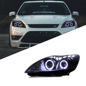 Conjunto de Faros Delanteros LED de Modificación para Ford <span class=keywords><strong>Focus</strong></span> Clásico 2009-2013, Lentes con Ojos de Ángel, Luz Diurna, Lámpara de Xenón - Product Image 2