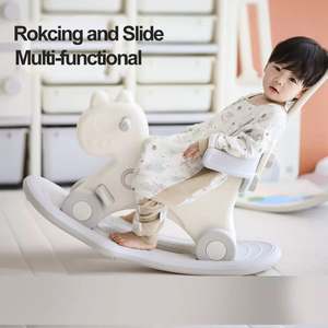 Plastik Hadiah Natal Bayi Dalam Ruangan Luar Ruangan Tempat Bermain Balita Anak Hewan Kecil Kursi Naik Mainan Kuda Goyang untuk Anak-anak - Product Image 4