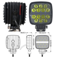 Projecteur de travail LED 27W 4 pouces en aluminium, étanche, pour conduite tout-terrain, SUV, bateau, 4x4, 4WD, éclairage extérieur automobile 24V
