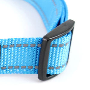 Collar para Mascotas de Nailon con Doble Tira Reflectante, Diseño Sólido, 1.0* 20-30cm, Fácil Visibilidad para Paseos Nocturnos - Product Image 2