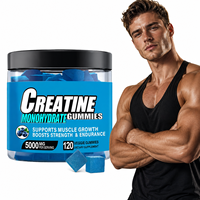 Gummies de créatine monohydrate OEM pour adultes, complément sportif sans sucre, soutien musculaire, gestion de l'énergie avant l'entraînement