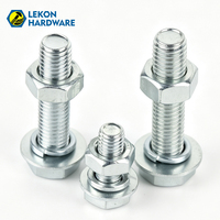 LEKON Chine DIN933 Vis à tête hexagonale métrique en aluminium, boulons et écrous M3-M24, fabricants