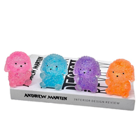 Southpeak Maltose Teddy Dog Jouet Squishy Scintillant en TPR Solide à Rebond Lent, Anti-Stress Sensoriel pour l'ADHD et l'Aide à la Concentration