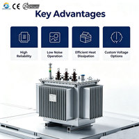 Transformateur de puissance à faible perte Hongda Electric 200 kVA triphasé à haut rendement, à noyau toroïdal en aluminium, rempli d'huile, autotransformateur