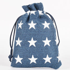 Bolsa de almacenamiento de regalo de joyería de bolsillo de lino reciclable YiWu Bolsa De yute de regalo de Navidad personalizable con impresión de logotipo - Product Image 4