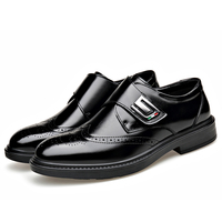 Chaussures habillées pour hommes en cuir véritable, style Monk Strap et Brogue, Oxford formelles et décontractées pour affaires
