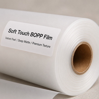 Film BOPP Velours Mat Doux au Toucher pour Emballage de Boîtes, Emballage de Gâteaux, Impression, Film de Laminage Thermique Brillant Tan, Film de Laminage