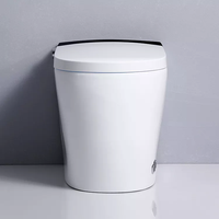 Nouvelle chasse d'eau automatique toilette intelligente une pièce WC veilleuse montée au sol bol allongé commode de salle de bain intelligente matériau en céramique