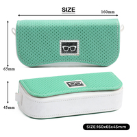 Étui à lunettes semi-rigide en maille et éponge avec logo, durable et doux, sac à lunettes de soleil portable et moelleux