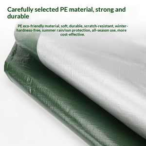 <span class=keywords><strong>Bâche</strong></span> PE 4x5m imperméable verte et argentée, <span class=keywords><strong>grande</strong></span> <span class=keywords><strong>bâche</strong></span> <span class=keywords><strong>de</strong></span> sol pour camping, tente pour mobilier <span class=keywords><strong>de</strong></span> jardin - Product Image 2