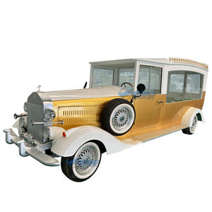 Coche Fúnebre Vintage <span class=keywords><strong>Dorado</strong></span> de Lujo, Coche para Servicios Funerarios con Precio de Fábrica, Remolque para Ataúd, Transporte de Féretros - Product Image 1