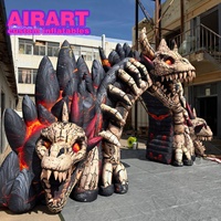 Décorations de jardin pour Halloween, tête d'alien réaliste géante gonflable, mascotte alien gonflable pour fête d'horreur d'Halloween