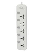 Câble d'extension universel 2M câble d'alimentation carte d'extension 5 prises interrupteur individuel conçu pour l'atelier d'hôtel de bureau à domicile