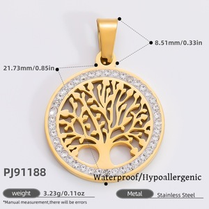 SUMMLY Accesorios para Pulseras y Collares DIY, Dijes <span class=keywords><strong>de</strong></span> Flores que no se Desvanecen, Chapados en Oro <span class=keywords><strong>de</strong></span> 18K, <span class=keywords><strong>de</strong></span> Acero Inoxidable, Joyería <span class=keywords><strong>de</strong></span> Moda - Product Image 2