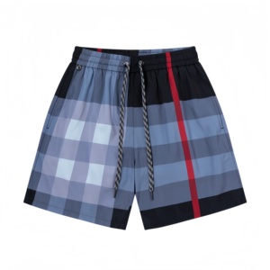 Shorts Burberry de lujo para hombre, estilo casual, holgados, elásticos, impermeables, a cuadros, para vacaciones en la playa. - Product Image 3